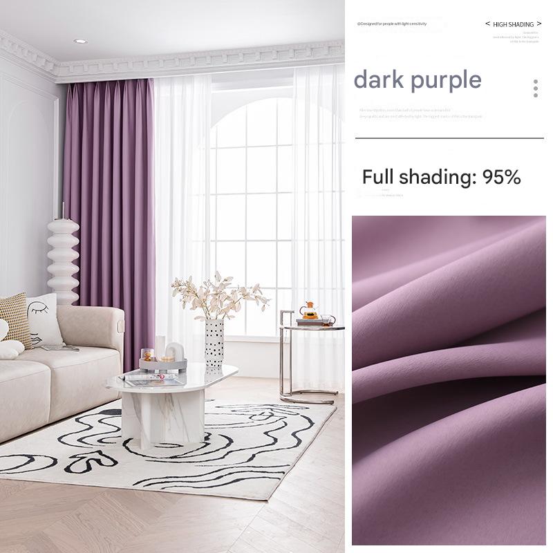 YL-36853 bedroom full blackout curtain new living room thickened sunscreen bay window cloth rental house light luxury