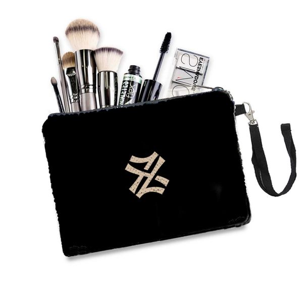 NXY New Shiny Sequins Solid Color Clutch Cosmetic Bag Makeup Bag Portable Toiletries Skincare Storage Bag Organizer Pouch