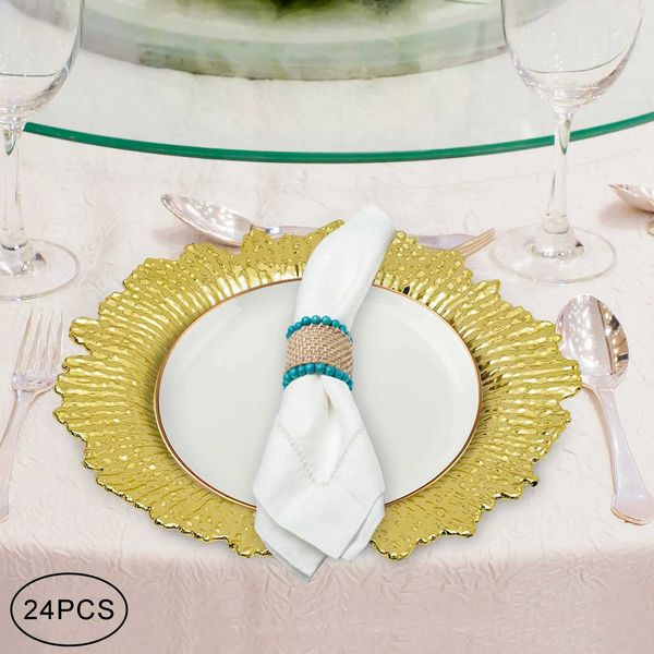 Dishes Plates 24 luxury decorative charger boards circular plastic coral reef board chargers used for dinner boards lightweight coral reef p