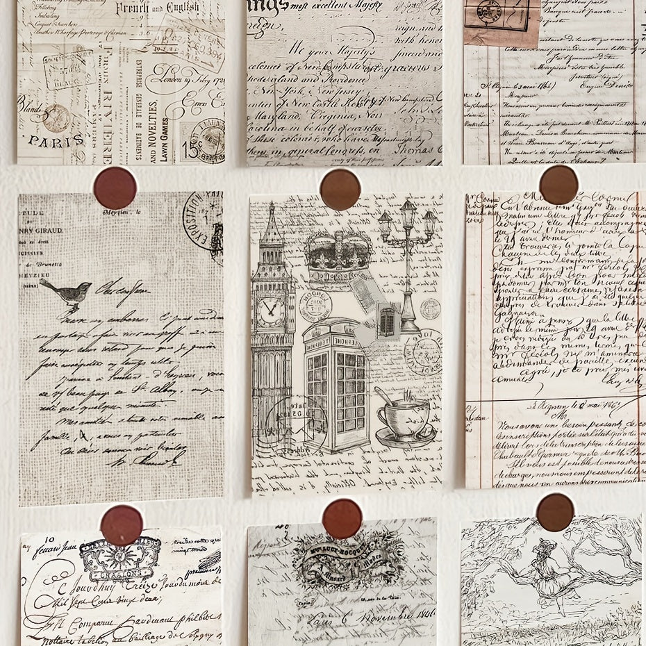 TEMU 10pcs Vintage Letter Cards, Postcards, English Handbags, Diy Rooms, Indoor Backgrounds, Wall Decorations Eid Mubarak