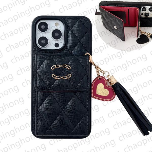 iPhone Case Designer Phone Case for iPhone 15 Pro Max Cases Apple iPhone 14 13 12 pro max 15 Plus Case Luxury Crossbody Leather Card Holder