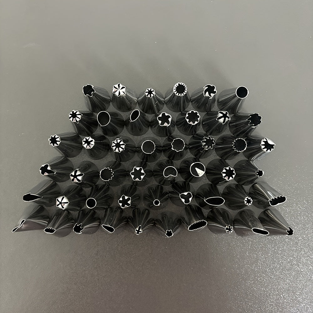 TEMU 10pcs Diy Stainless Steel Piping Nozzle Cream Cookie Piping Nozzle Baking Tool Cake Decoration Cake Piping Tool, Cookie Frosting Nozzle, Cake