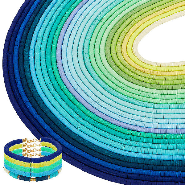 2 Bags Fixed Mixed 25-Color Handmade Polymer Clay Beads