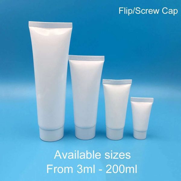 5Ml 10Ml 30Ml Ml 100Ml 200Ml White Plastic Soft Bottle Makeup Cream Squeeze Tube Shampoo Lotion Container 30Pcs B2