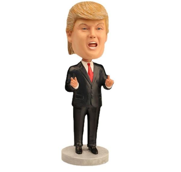 Trump Personality Doll Model Ornaments Funny Cartoon Crafts Figurine Dolls Character Models Reality Puppets Resin Desktop Decor Home Office