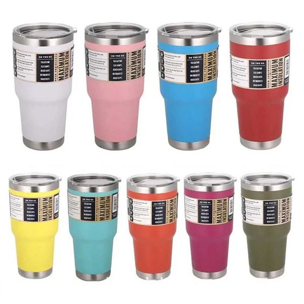 900ml 30oz Tumblers Stainless Steel Vacuum Insulated Travel Mug Coffee Cup Double Wall Thermal Water Bottle with Straw LidX240823