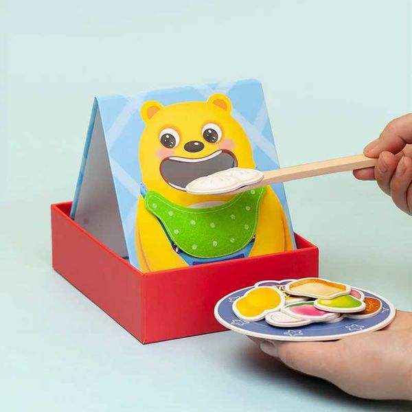 Children Play House Simulation Bear Feeding Games Children Early Education Fine Movement Spoon Training ToysXJ241212