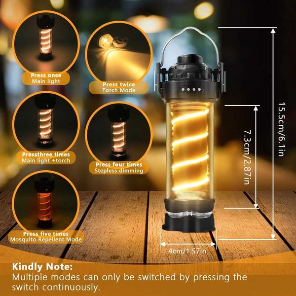 New Arrival Outdoor D Camera Light with Tripod 5 Modes USB Charging Portable Tent Warm Light Portable Camera Light Z241121