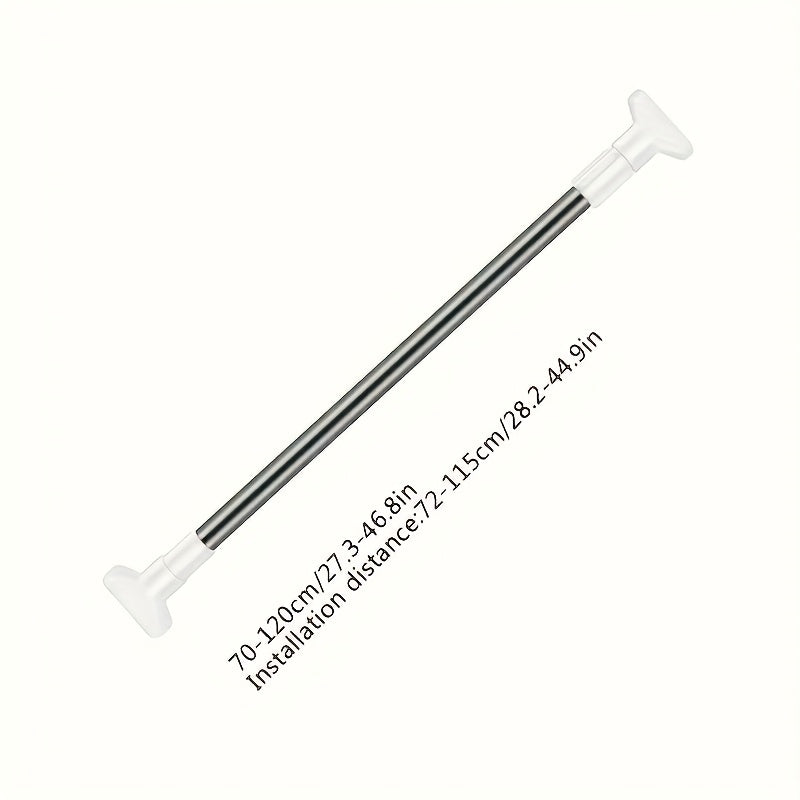 TEMU Multi-functional Telescopic Pole – Versatile Metal Pole For Shower Curtains, Doorways, Wardrobe Support & Drying,