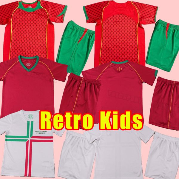 2011 2012 home away Retro Portugal Kids child Ronaldo UI COSTA FIGO Soccer Jerseys: Rui Costa, Figo, Ronaldo, Nani, CARVALHO Football Shirts