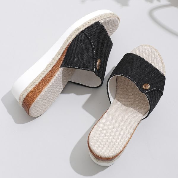 Heel Wedge Women Summer Shoes Women&#039;s Casual Indoor Outdoor Slipper Sandals for Beach atos Mujer Slippers e982 &#039;s s