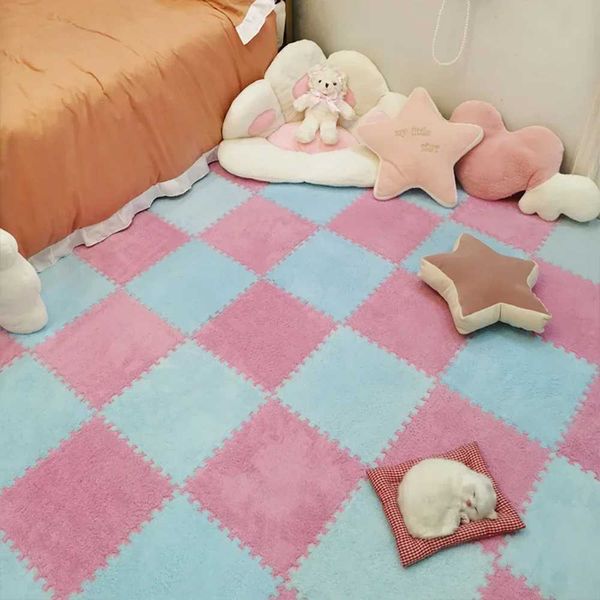 Soft plush childrens carpet baby game mat childrens carpet toy EVA foam childrens mat puzzle interlocking floor mat carpet 30 * 30 * 1CM W24
