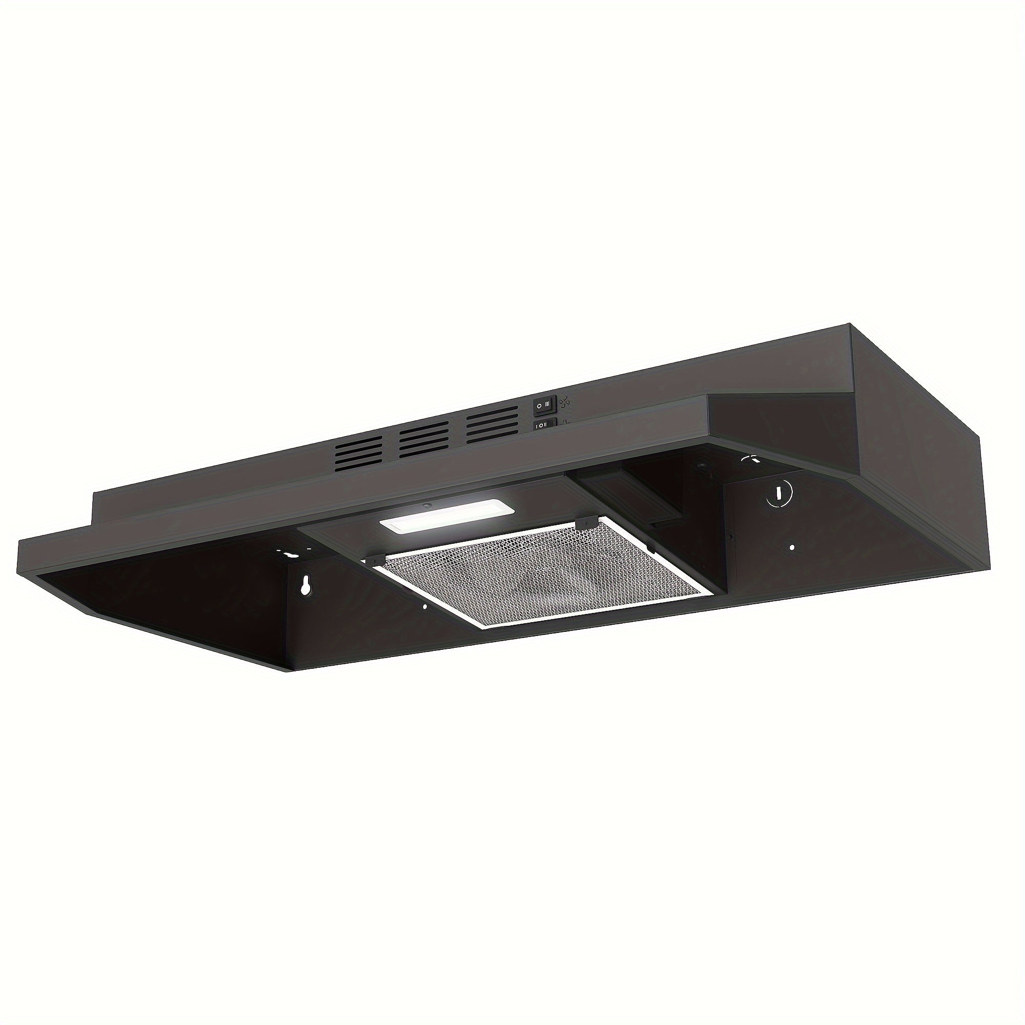 TEMU 30-inch Under Cabinet Range Hood With Led Light, 2-speed Exhaust Fan, Ducted & Convertible Vent Hood, Stainless Steel, 3 Colors - White, Black,