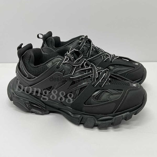 Casual Shoes Designer Track LED 3 3.0 For Men Women Paris Platform Sneakers Black White Grey Orange Red Blue Leather Printed Outdoor Mens Tr