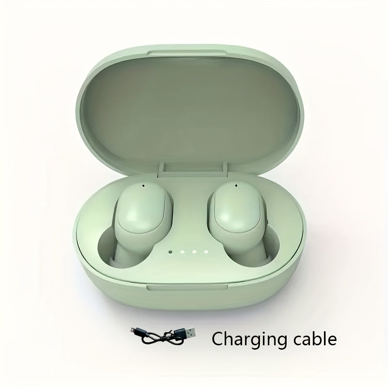 TEMU Tws Wireless Headset With Led Display, , Volume Controls, , Semi-, Usb Charging, Rechargeable Li-polymer Battery, For Gaming And Music,