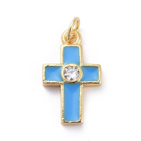 Zirkonia kleine Kreuz Charms