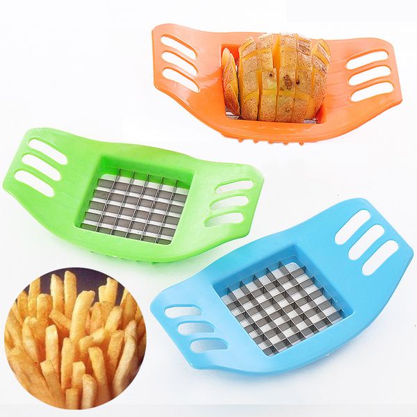 ABS Stainless Steel Potato Cutter Vegetable Slicer Chopper Chips Device Fries Kitchen Cooking Tools Potato Vegetable Slicer