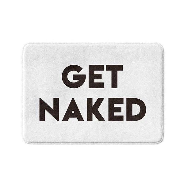 Gaslight Gatekeep Girlboss Get Naked in Black Funny Bath Mat Non Slip Absorbent Bathroom Rug Shower Carpet 60 x 40 cmM240816