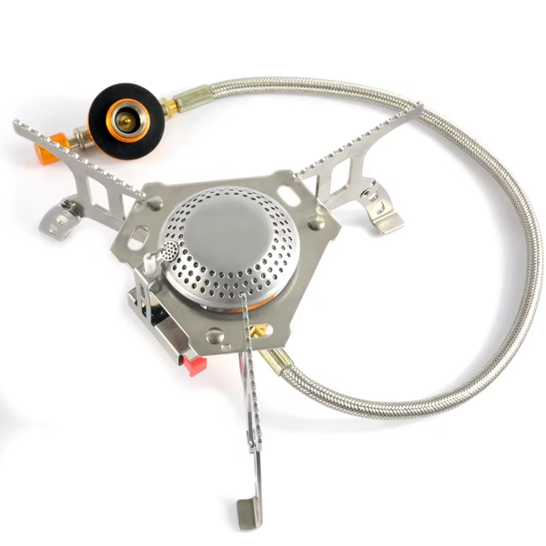 Outdoor Backpacking Cooking Stove Mini Portable Camping Gas Stove with Piezo Ignition