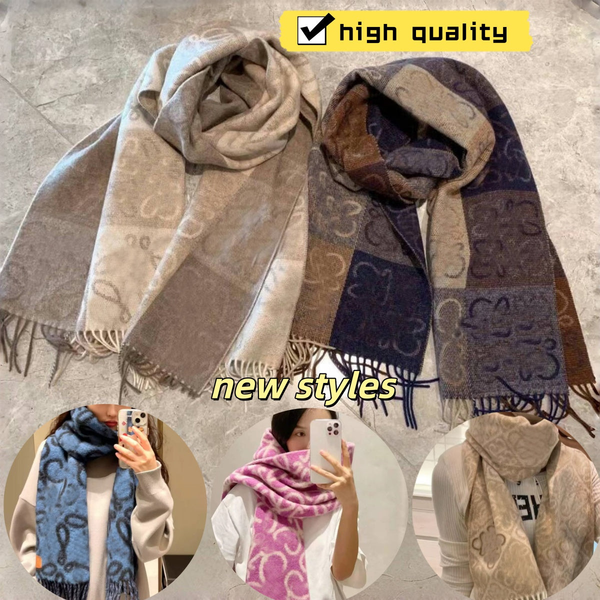 Scarves High quality Designer cashmere Cotton Scarf Fashion Womens Autumn Winter designer for women sjaal Soft Long Wraps Male Warmer luxury Scarves