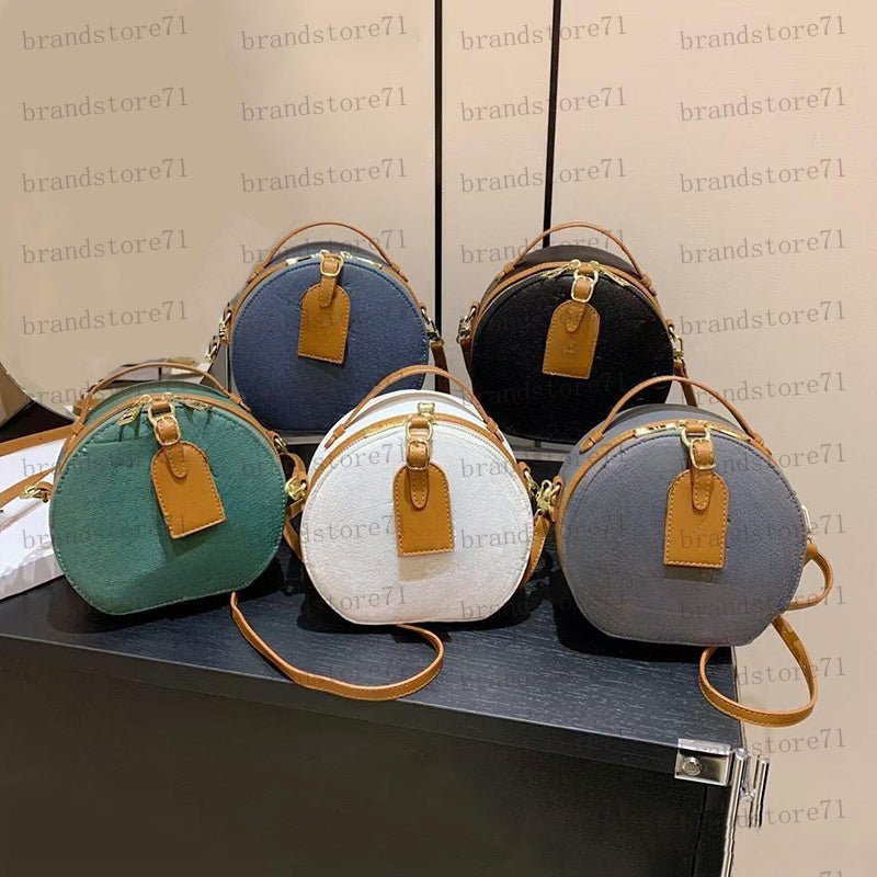 AA 6A Top Quality 2024 Womens Casual Handbag Famous Designer Fashion Emed Round Cute Leather Crossbody Single Shoulder Bag M268970