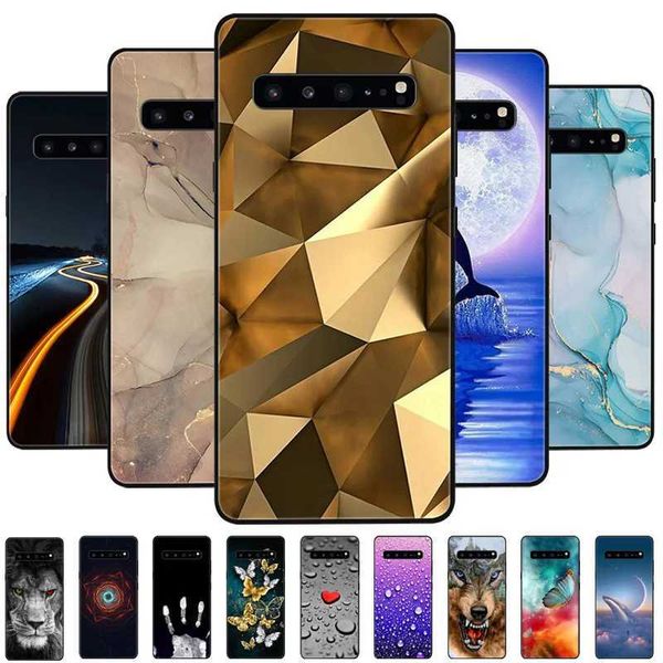 Suitable for S10 5G shell S10 Plus shockproof marble black shell suitable for Galaxy S10 Plus S10e cover silicone back bumper S10+ M241209