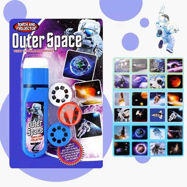 Space Torch Projector Outer Space Toys 24 Images Bedtime Night Light Space Explorer Themed Gifts for Kids Age 2+Year Old Boys W250210