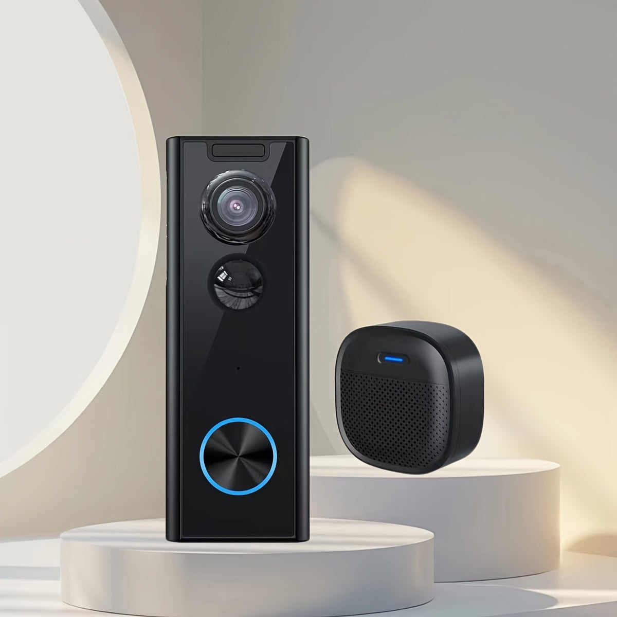 TEMU Xtu Wireless Doorbell Camera With Chime, No Subscription, 2k Video, 2-way Audio, , Human Detection, Night , 2.4ghz Wi-fi (not Supports 5g Wifi),