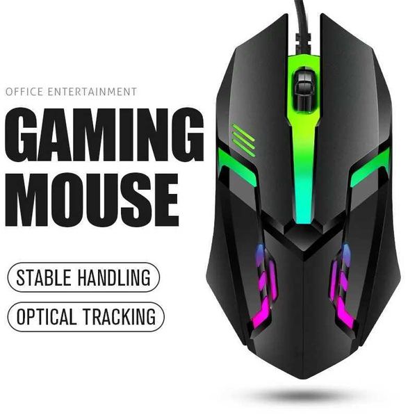 Mice 1 PC ITLY M01 Sports LED Luminous Backlit USB Wired Gaming Mouse for Desktop PC Laptop Office Computer Gaming Mouse H241122