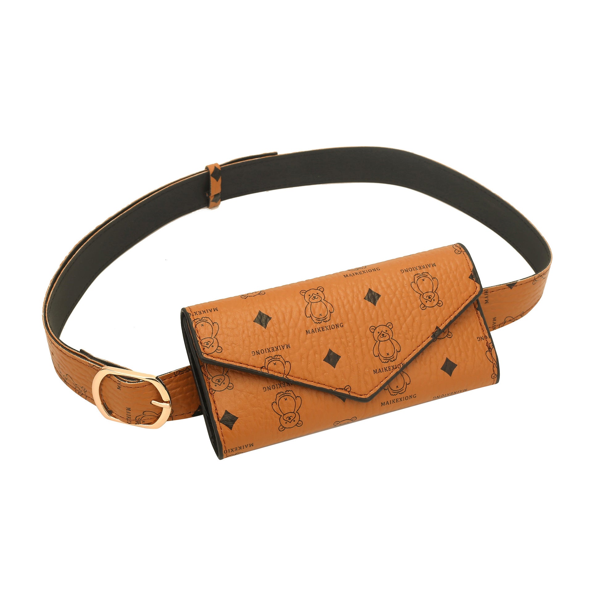 Free Shipping Designer Fashion Belt Waist Bag Women&#039;s Fashion Matching Flip Wallet PU Capable Women&#039;s Small Wallet Handbag