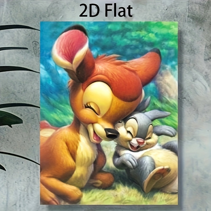 TEMU Bambi 5d Diamond Diamond Painting, Diamond Painting Digital Set, Suitable For ' Casual And Interactive Diamond Paintings, Wall Decoration, Home,