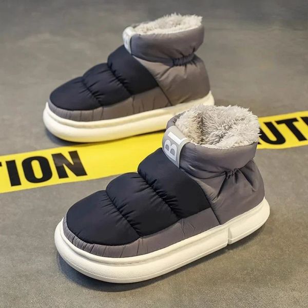 Snow Men&#039;s Winter New Fashion Platform Indoor Plush Thick Boots Waterproonti Slip Down Warm Cotton Shoes 5137
