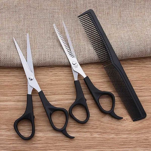 Scissors Shears 3pcs Hair Scissors Set Salon Hairdressing Professional Tool Barber Hair Thinning Hairdressing Combs Hair Cutting H241107