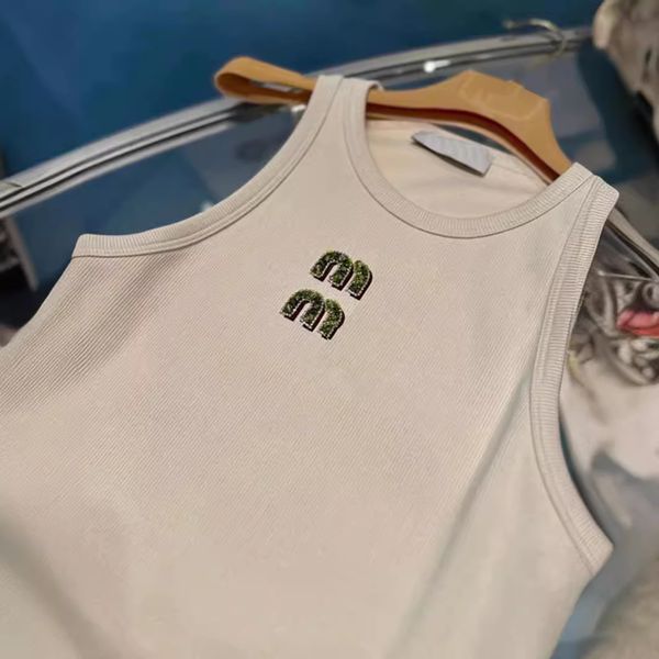 Women&#039;s Tanks & Camis Summer New Designer T-shirt Embroidery Elastic Force Cotton Top