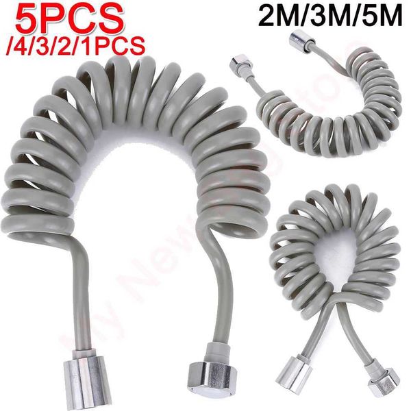 2-3-5m Flexible Spring Shower Head Hose Tube Toilet Bidet Shattaff Sprayer Telephone Line Hose Plumbing For Bathroom AccessoriesCL240801