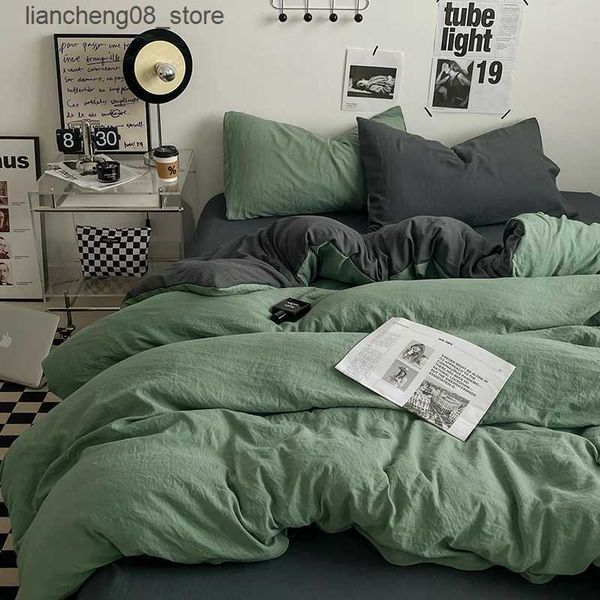 Bedding sets INS Bedding Comforter sets Duvet Cover bedsheets set with s case Bedding Linens Set for Queen-King Bed edredones de cama L24091