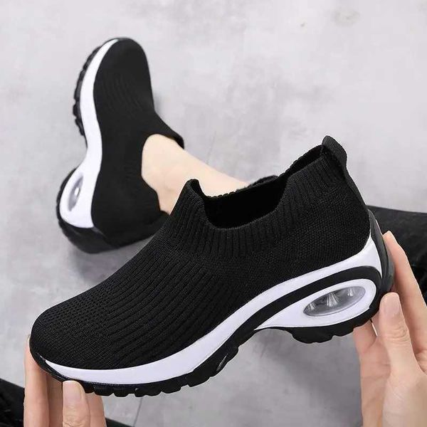 2024 summer New Women Fi Casual Sport Shoes Wedge Platform Sneakers Ladies Breathable Vulcanized ShoesXJ250121