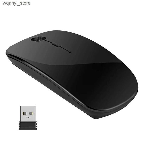 Mice Wireless Rechargeable Mouse for Laptop Computer PC Slim Mini Noiseless Cordless Mouse 2.4G Mice for Home-Office L240910