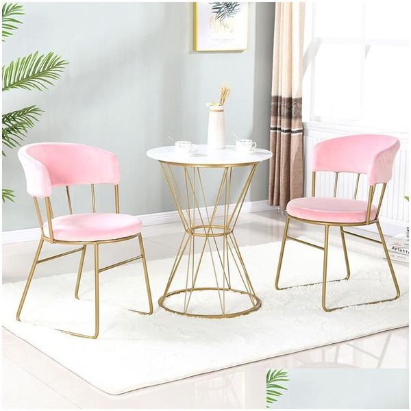 Room Living Furniture Nordic Light Negotiation Table Cafe Dessert Shop Metal Chair For Indoor Home Decor Drop Deliver Homefavor Dhxe0 favor