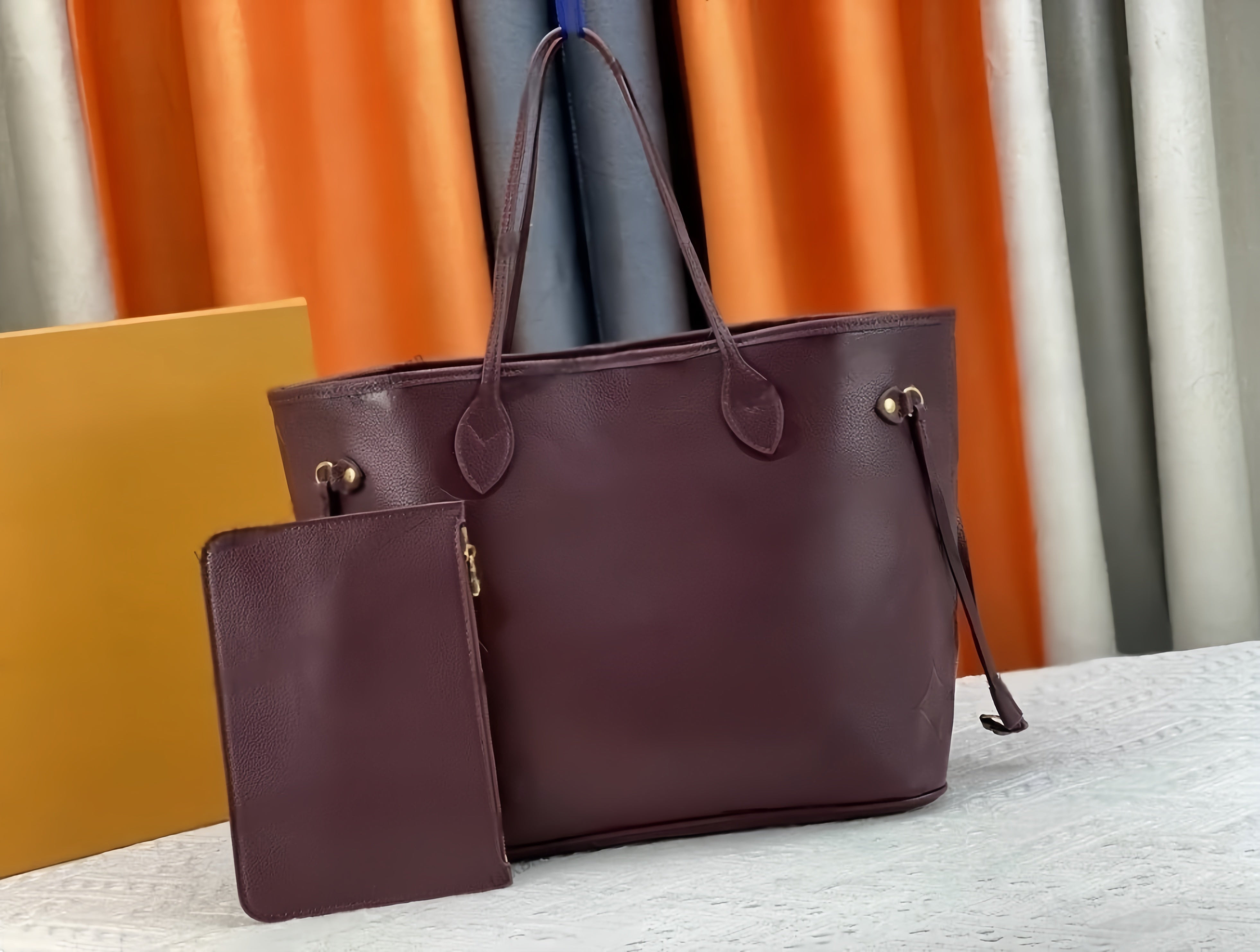 AAA M46599 Designer Neverbag Shopping Bag MM Designer Women&#039;s Handbag Wine Red Outdoor Beach Handbag Shoulder Bag Mom Pocket Mini Pocket Classi