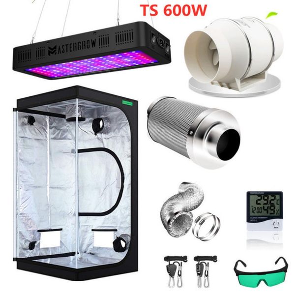 Two In One Grow Lights Box 50-300cm Tent Kit 300-2000W Phytolamp IR-UV 4-5-6 Inch Fans Activated Carbon For indoor Grow
