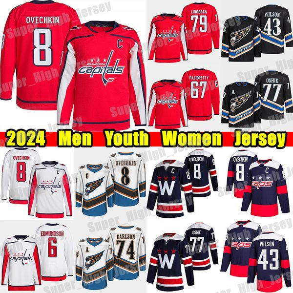 #8 Alexander Ovechkin Reverse Retro hockey jersey #43 Tom Wilson T.J. Oshie Nicklas Backstrom Dylan Strome John Carlson Max Pacioretty Charl