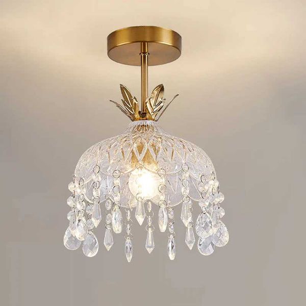 Modern Indoor Crystal Ceiling Lights Minimalist Bedroom Corridor Ceiling Lamps E27bulb Led Lamps Living Room Pendant Lighting Z250120