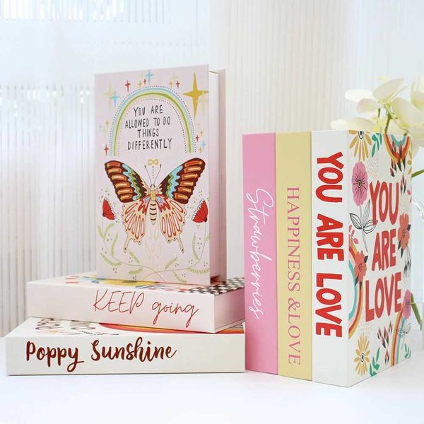 New Fashion Fake Books for Decoration Simulation Book Storage Box Coffee Table Books Villa Hotle Home Decor Shooting PropXJ241228