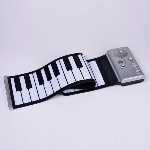 Mini piano keyboard hand cranked 37 key electronic organ childrens toy portable for children 241206