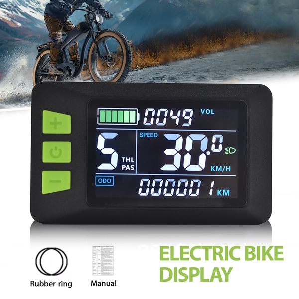 Ebike Computer Display Monitor Cycle Stopwatch Computer Bike Speedometer E Bicycle Display