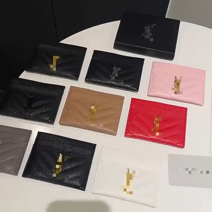 Wallet Designer Card Holder Porte Carte Passport Pouch ID Case Card Holder Pocket Women Men Bag Vintage Pebble Credit Card Thin Bus Card