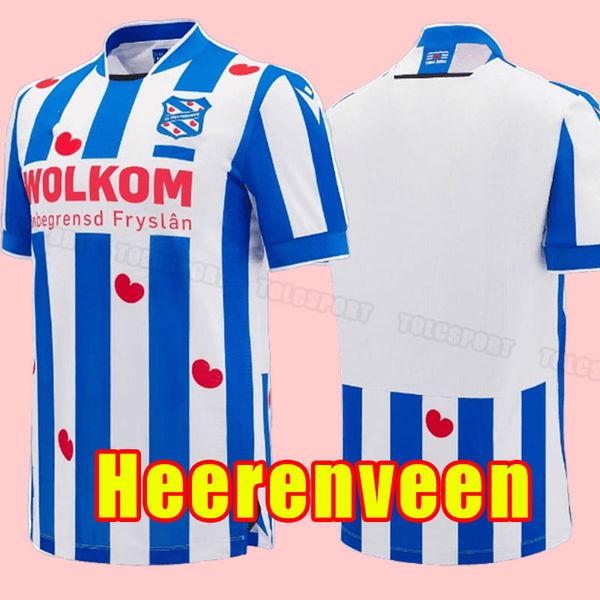 2024-25 Heerenveen Soccer Jerseys 24-25 van Bergen White and red Kongolo men kids Faik Football shirts home away Veerman Ejuke Thai version