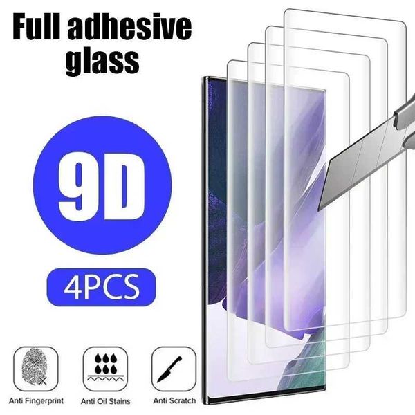4PCS Curved Tempered Glass for S23 Ultra S22 S21 S20 S10 S9 S8 Plus Screen Protector for Note 20 Ultra 10 9 O250116