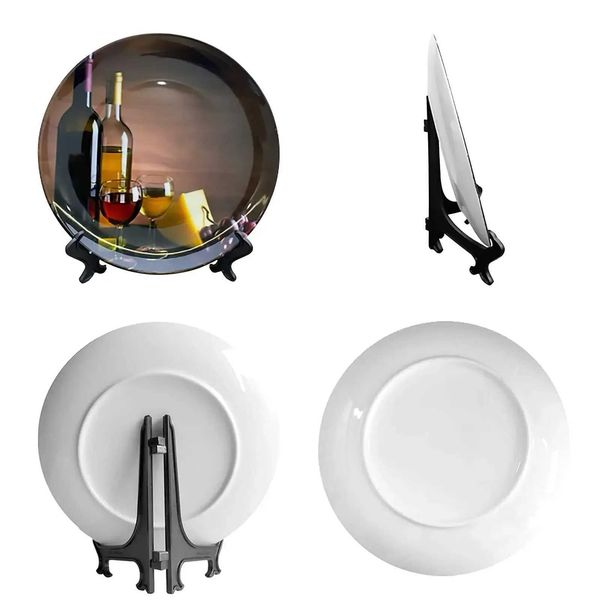 Personalized Custom Ceramic Plate with Stand Decorative Platter Porcelain Plates Wall-Hanging Beautiful Ornaments Home-Room-Bar X2501291